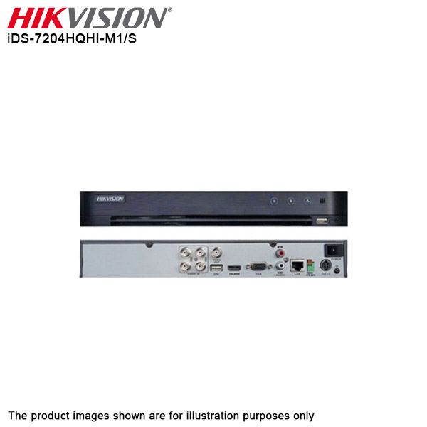 DVR Hikvision de 4 Canales Turbo HD 4MP con tecnología Acusense iDS-7204HQHI-M1/S